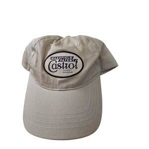 Castrol Motor Oil Baseball Cap Khaki Tan Cotton Adjustable Dad Hat Racing Mens
